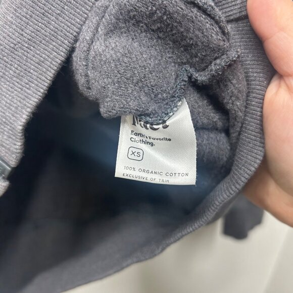 Organic Cotton Gray Zip-Up Hoodie By Pact XS - Picture 4 of 8